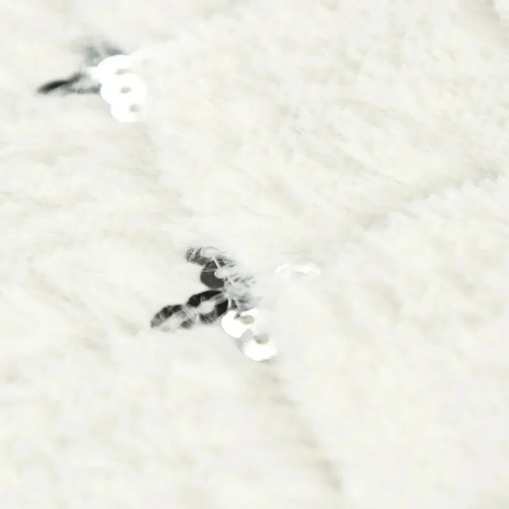 Dior Quilted Diamond White Silver Throw Pillow Insert - LOOMLAN - LOOMLAN - Throw Pillows