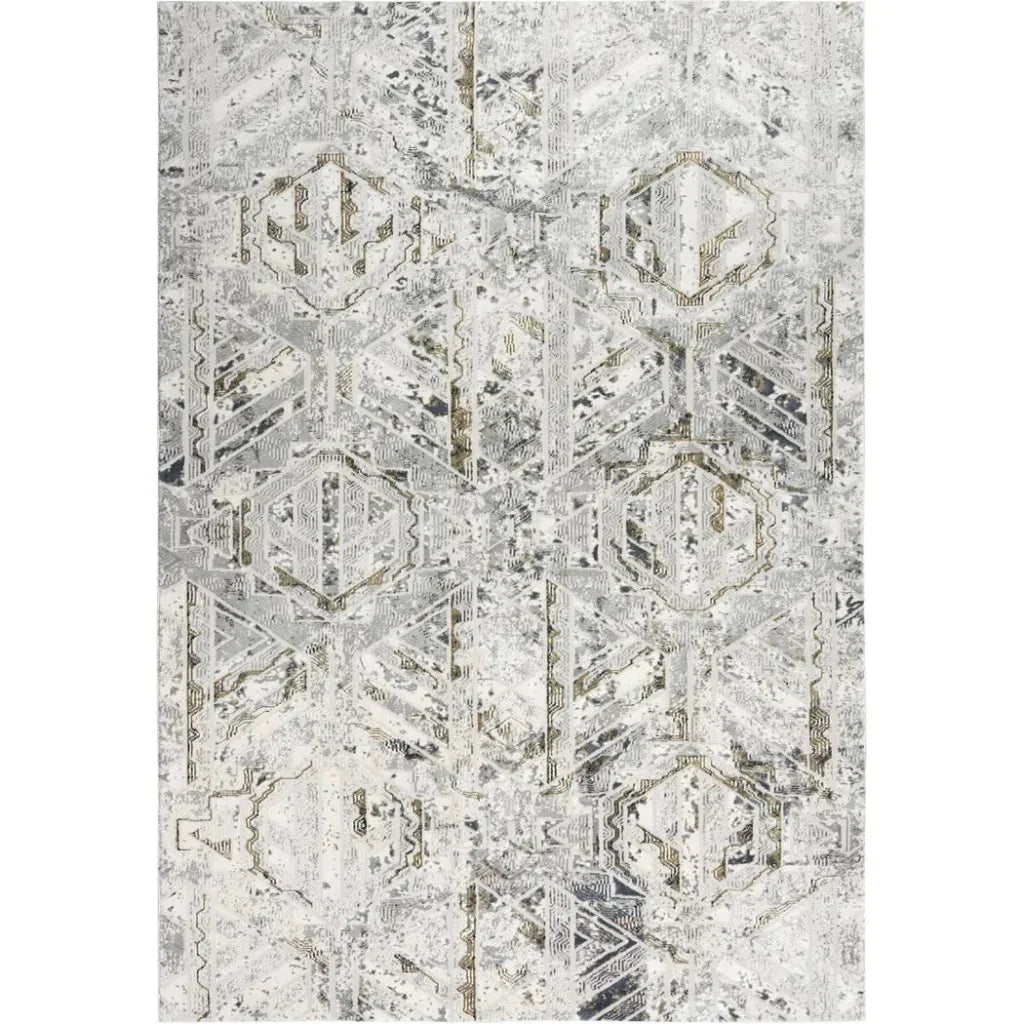 Dipl Geometric Brown Kitchen Hallway Runner Rug - LOOMLAN - LOOMLAN - Area Rugs