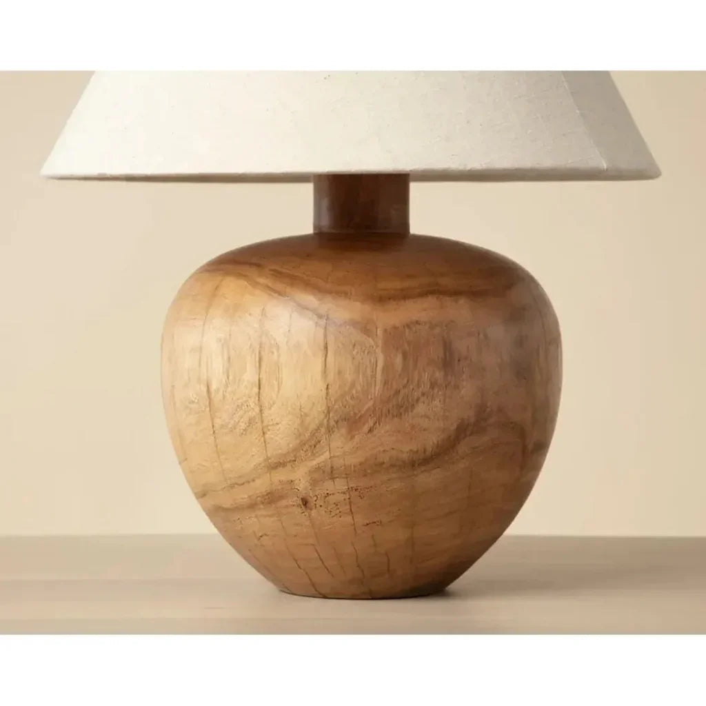 Dira Wooden Cream Table Lamp - LOOMLAN - SUNPAN - Table Lamps