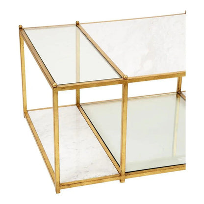 Directoire Stripe Iron Framed Rectangular Coffee Table - LOOMLAN - Chelsea House - Coffee Tables