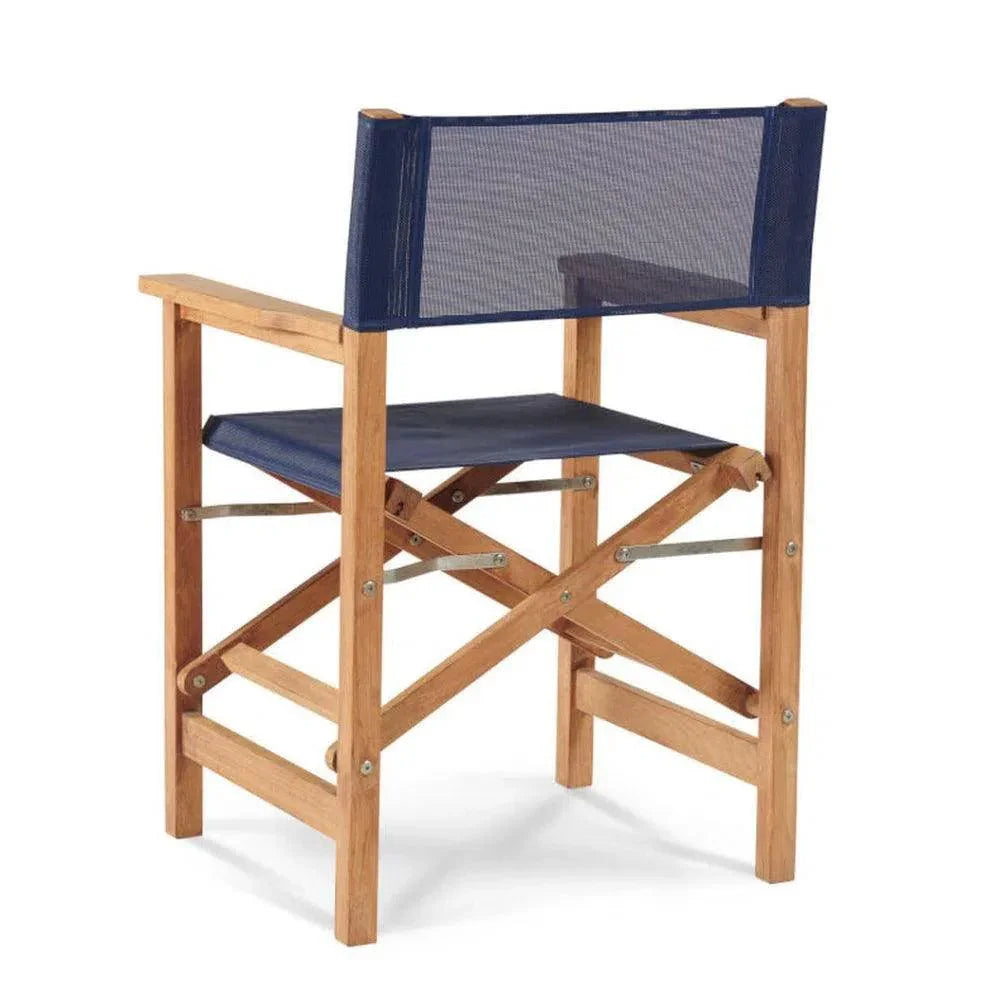 Director Teak Folding Outdoor Folding Armchair-Outdoor Dining Chairs-HiTeak-LOOMLAN