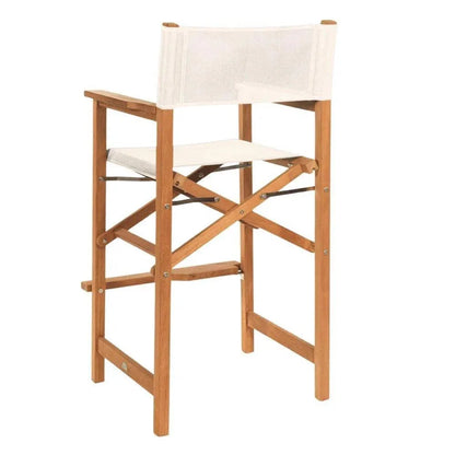 Director Teak Outdoor Counter Height Chair-Outdoor Counter Stools-HiTeak-LOOMLAN