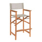 Director Teak Outdoor Counter Height Chair-Outdoor Counter Stools-HiTeak-Taupe-LOOMLAN