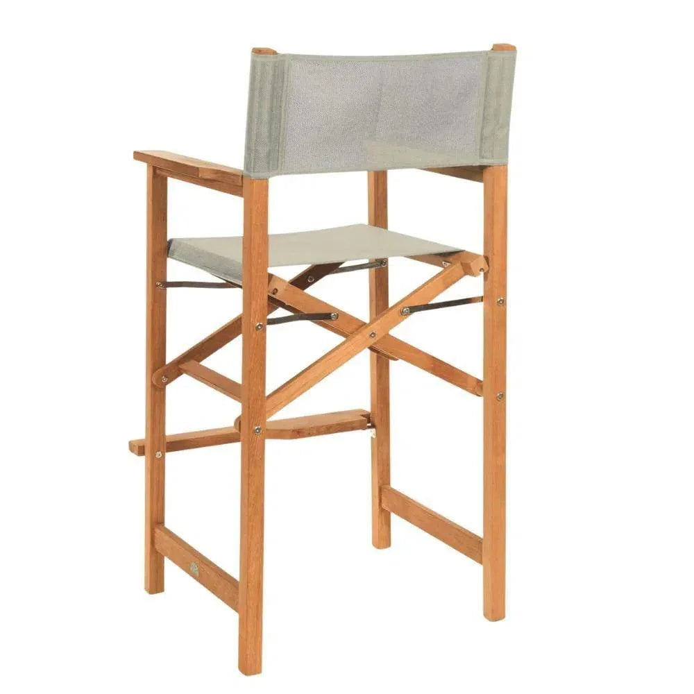 Director Teak Outdoor Counter Height Chair-Outdoor Counter Stools-HiTeak-LOOMLAN