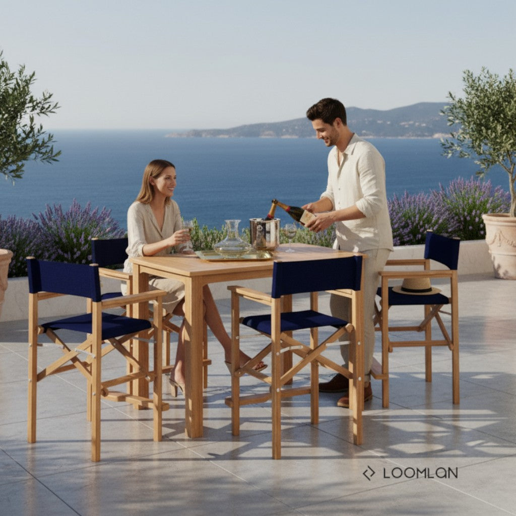 Director Teak Outdoor Counter Height Chair
