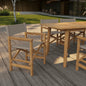 Director Teak Patio Family Dining Set 7PC-Outdoor Dining Sets-HiTeak-Taupe-LOOMLAN