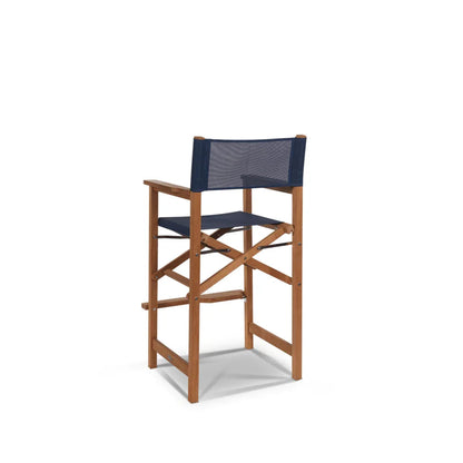 Director Teak Patio Square Bar Height Dining Set 3PC-Outdoor Dining Sets-HiTeak-LOOMLAN