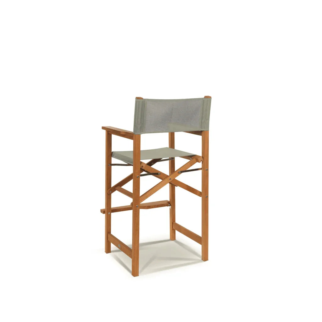 Director Teak Patio Square Bar Height Dining Set 3PC-Outdoor Dining Sets-HiTeak-LOOMLAN