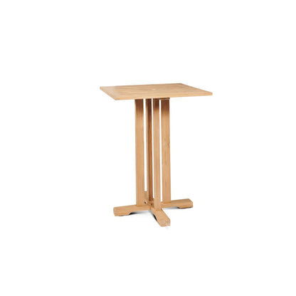 Director Teak Patio Square Bar Height Dining Set 3PC-Outdoor Dining Sets-HiTeak-LOOMLAN