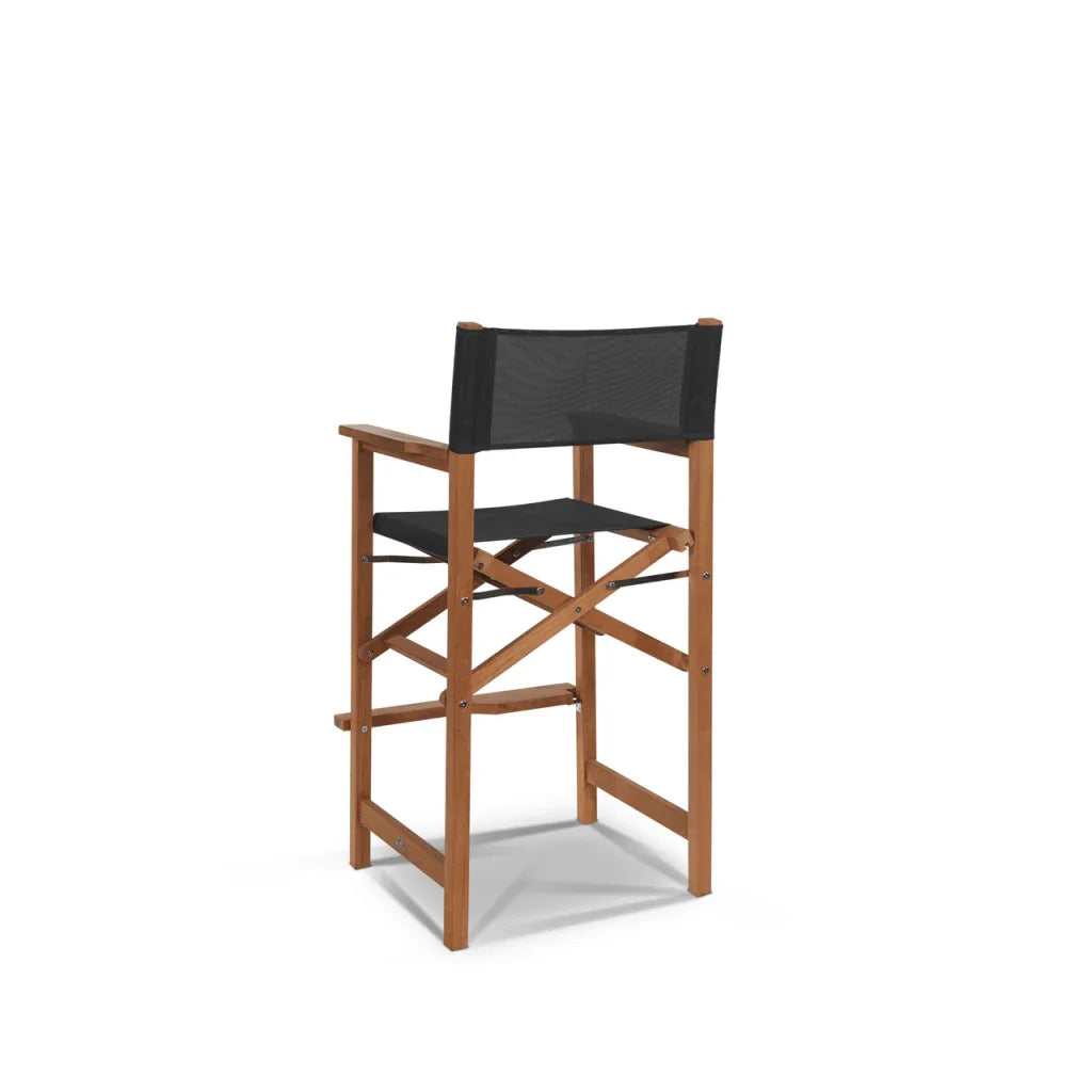 Director Teak Patio Square Bar Height Dining Set 3PC-Outdoor Dining Sets-HiTeak-LOOMLAN