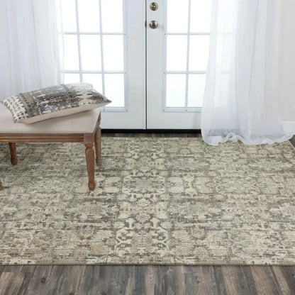 Dise Damask Brown Large Area Rugs For Living Room - LOOMLAN - LOOMLAN - Area Rugs