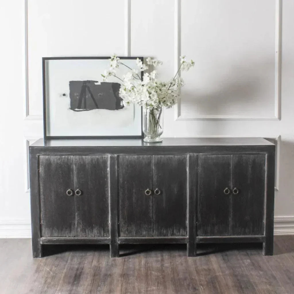 Distressed Black Sideboard Buffet Campana - LOOMLAN - Peninsula Home - Sideboards