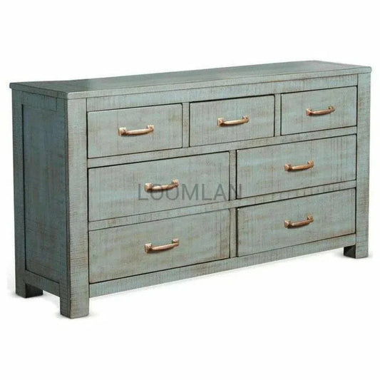 Distressed Blue Ranch House Dresser - LOOMLAN - Sunny D - Dressers