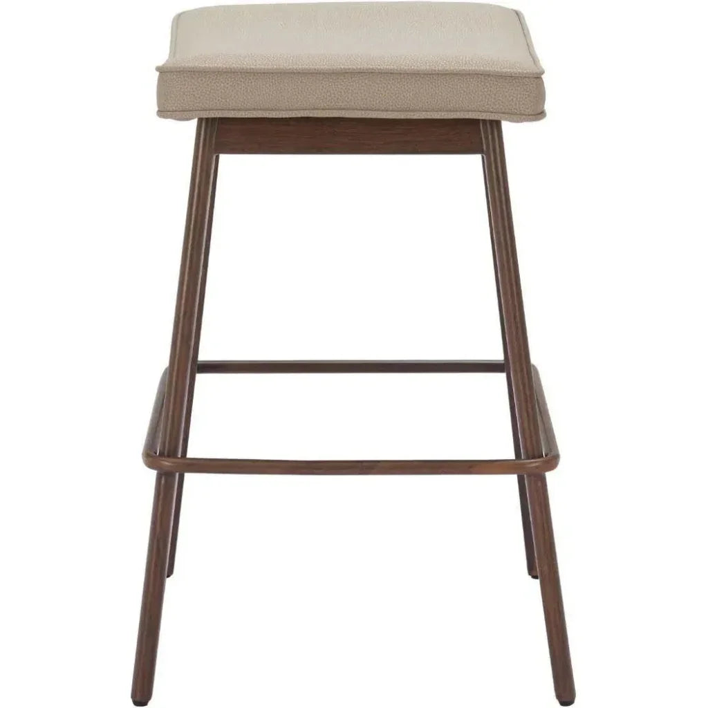 Divat Wood and Steel Beige Counter Stool 2PC - LOOMLAN - Zuo Modern - Counter Stools