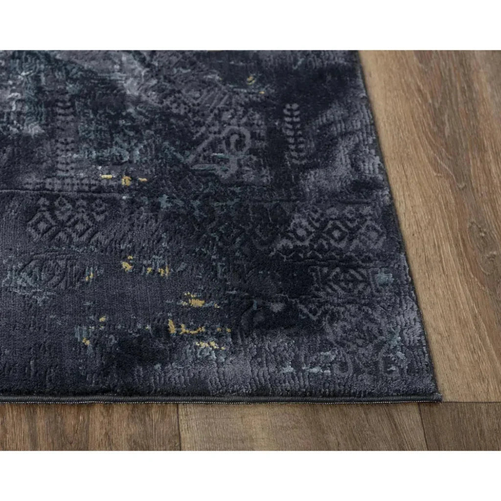 Dive Diamond Black Kitchen Hallway Runner Rug - LOOMLAN - LOOMLAN - Area Rugs