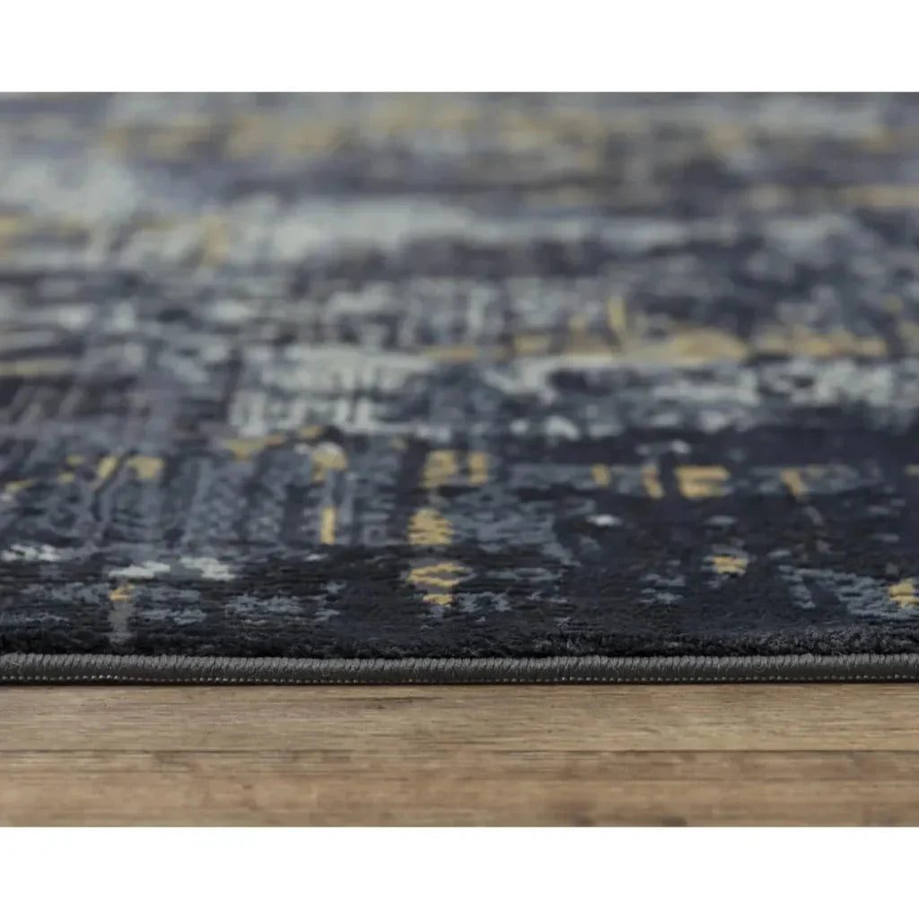 Dive Diamond Black Kitchen Hallway Runner Rug - LOOMLAN - LOOMLAN - Area Rugs