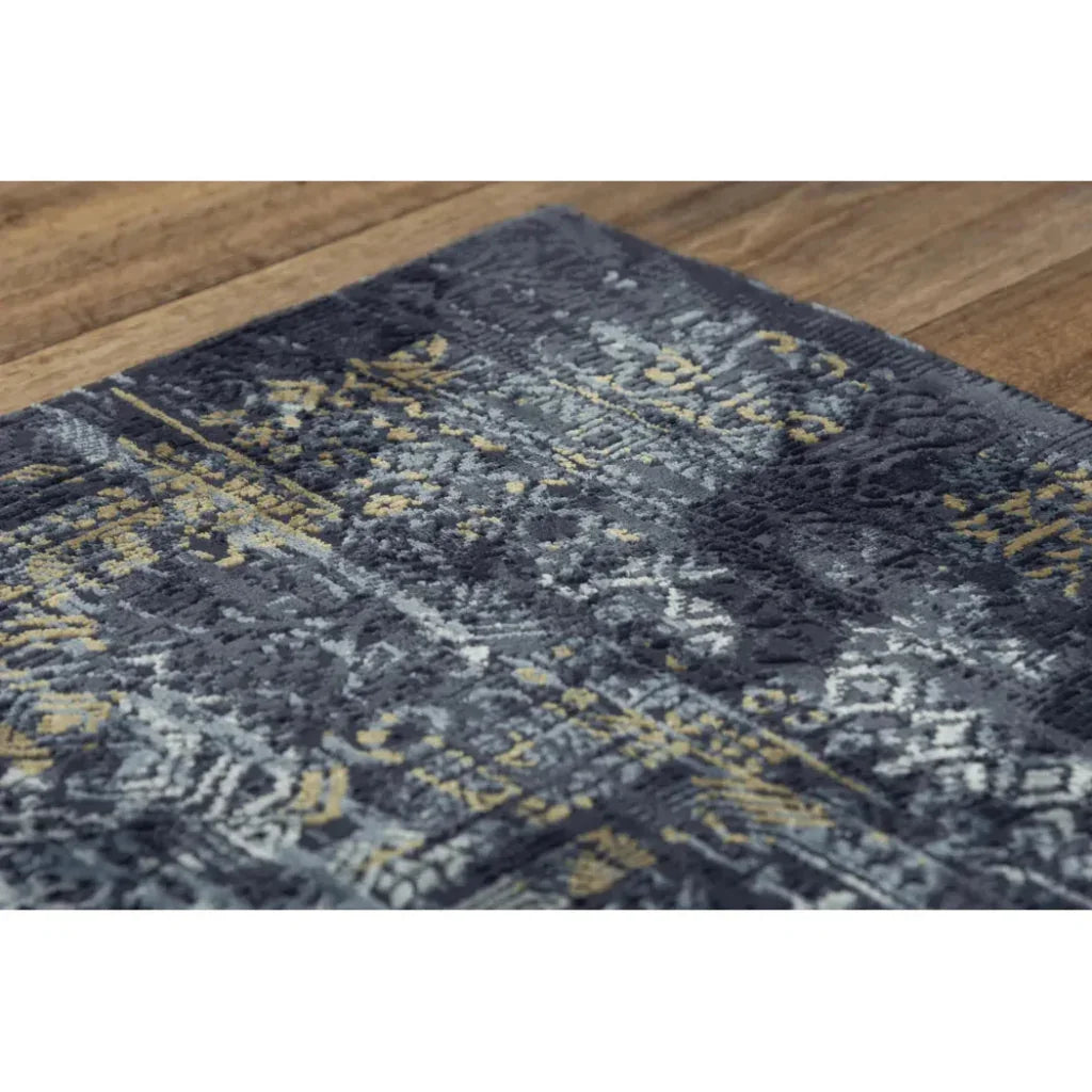 Dive Diamond Black Kitchen Hallway Runner Rug - LOOMLAN - LOOMLAN - Area Rugs