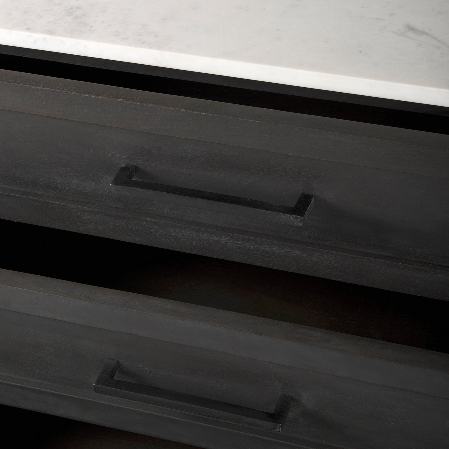 Divina White Marble Top Accent Cabinet