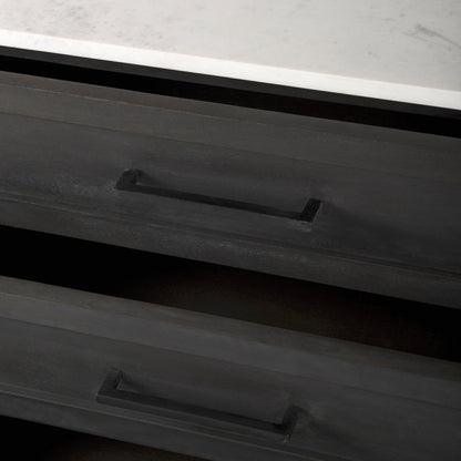 Divina White Marble Top Accent Cabinet