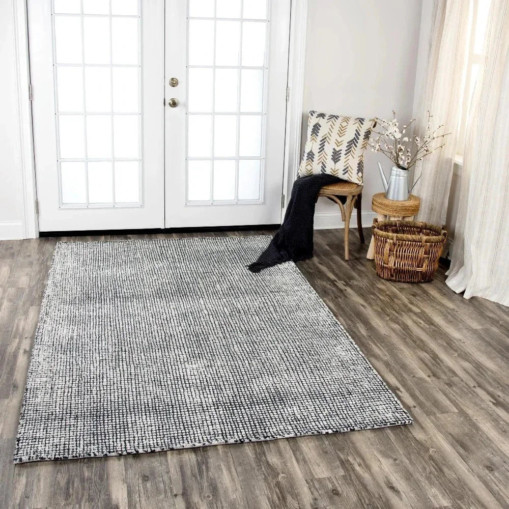 Dobl Tweed Black Large Area Rugs For Living Room - LOOMLAN - LOOMLAN - Area Rugs