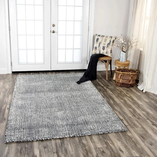 Dobl Tweed Black Large Area Rugs For Living Room - LOOMLAN - LOOMLAN - Area Rugs