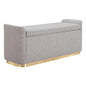 Dobo Gray Storage Bench - LOOMLAN - Zuo Modern - Bedroom Benches
