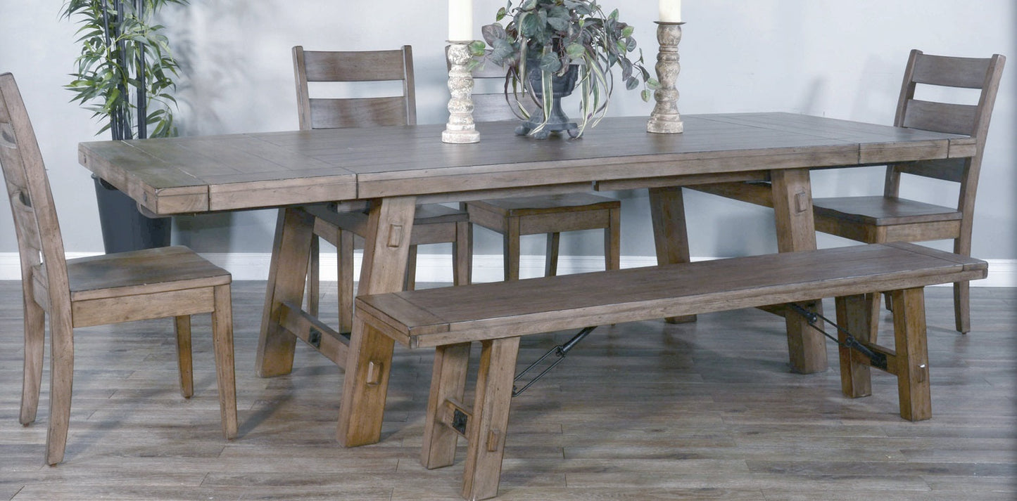 Doe Valley Ladderback Dining Chair with Stretchers 2PC