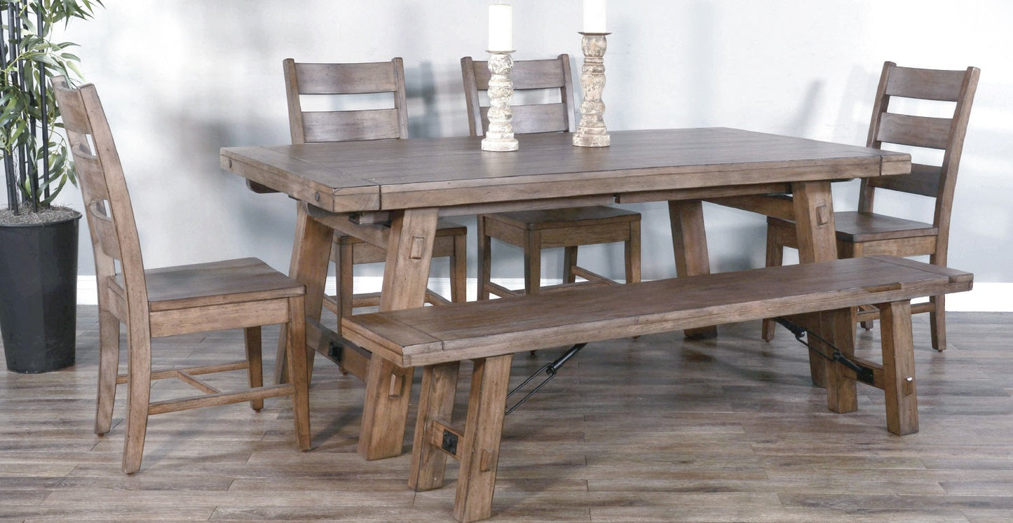 Doe Valley Ladderback Dining Chair with Stretchers 2PC