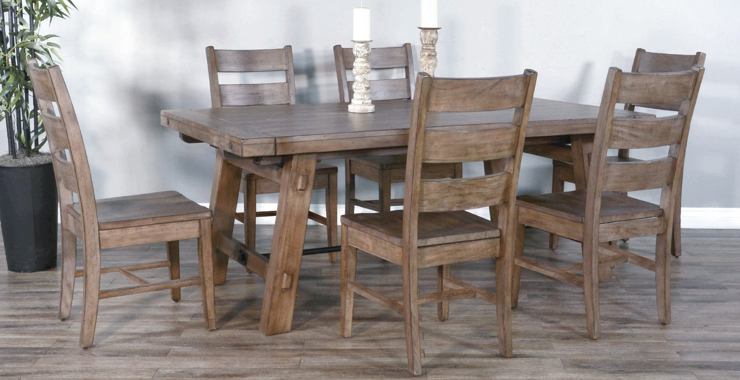 Doe Valley Ladderback Dining Chair with Stretchers 2PC