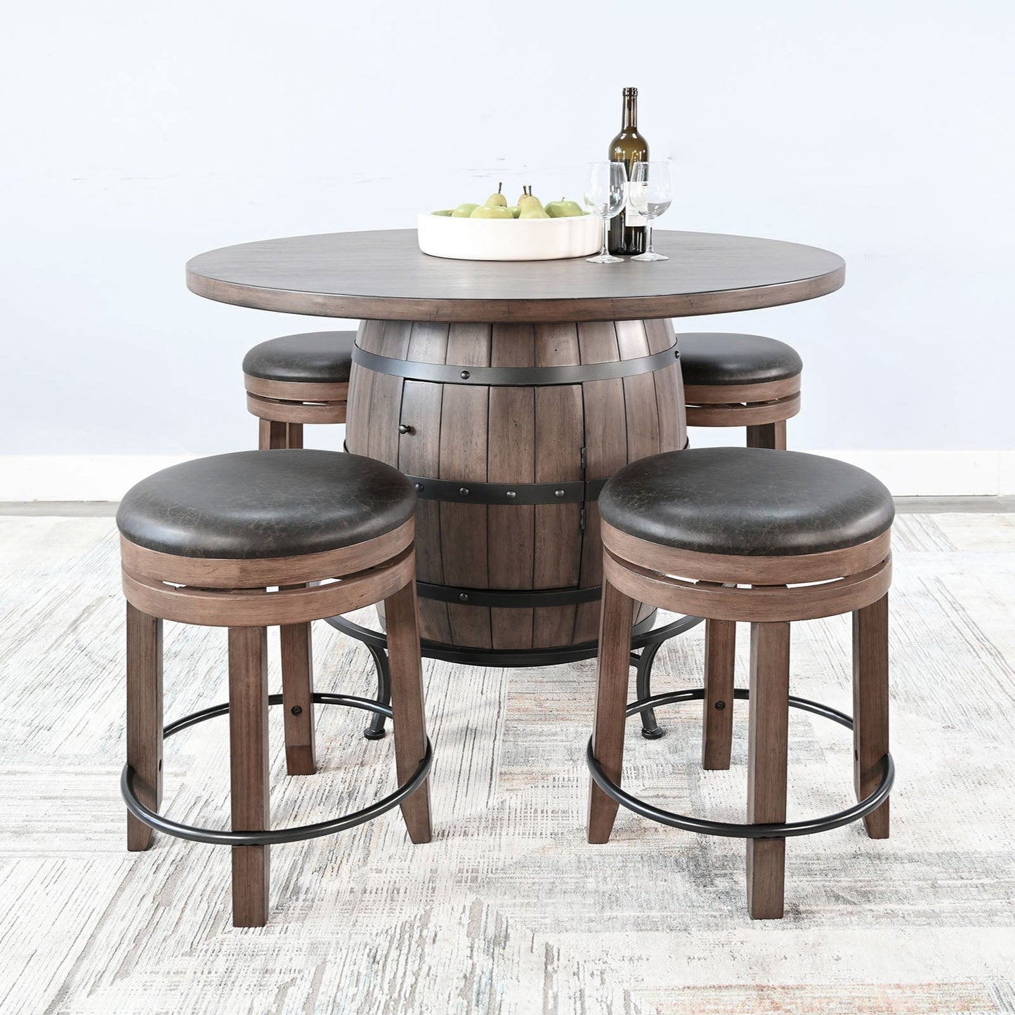 Doe Valley Swivel Counter Stool 2PC