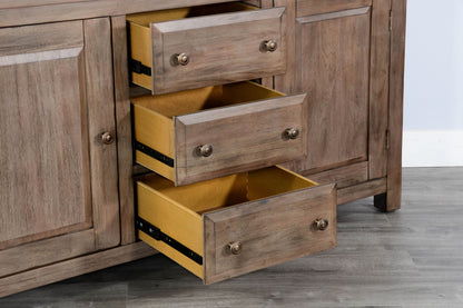 Doe Valley Three Drawers Wood Sideboard