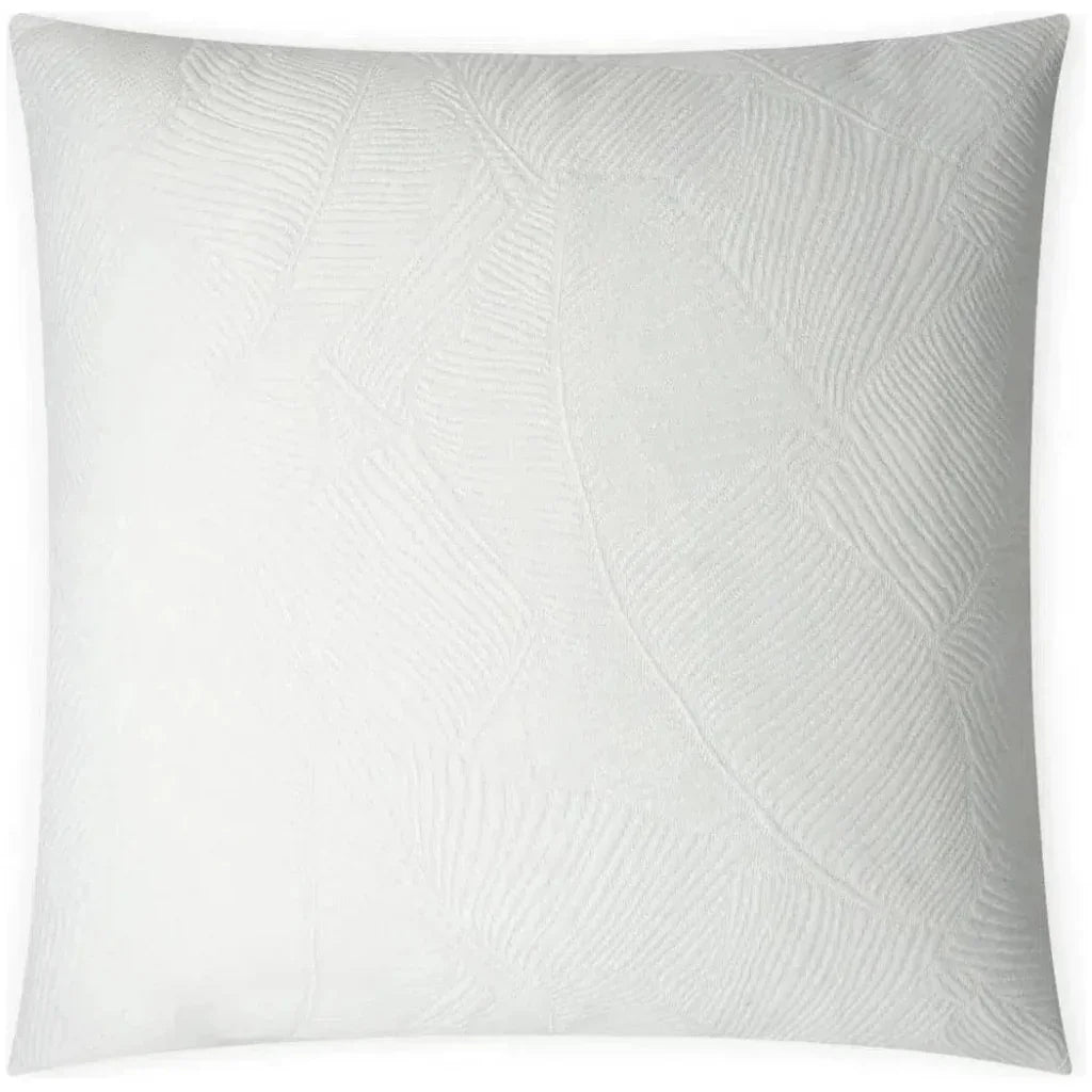Doheny Floral Textured Solid White Large Throw Pillow - LOOMLAN - D.V. Kap - Throw Pillows