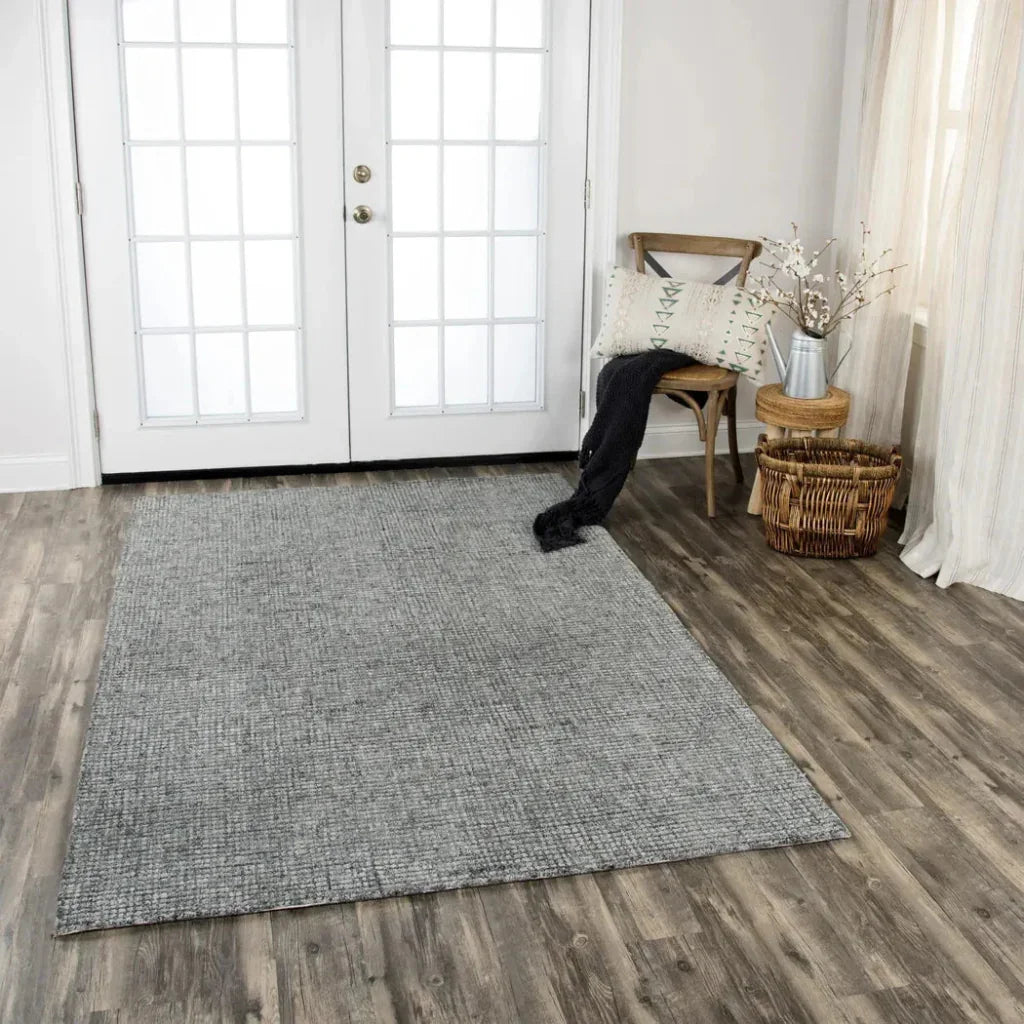 Doig Tweed Dark Gray Large Area Rugs For Living Room - LOOMLAN - LOOMLAN - Area Rugs