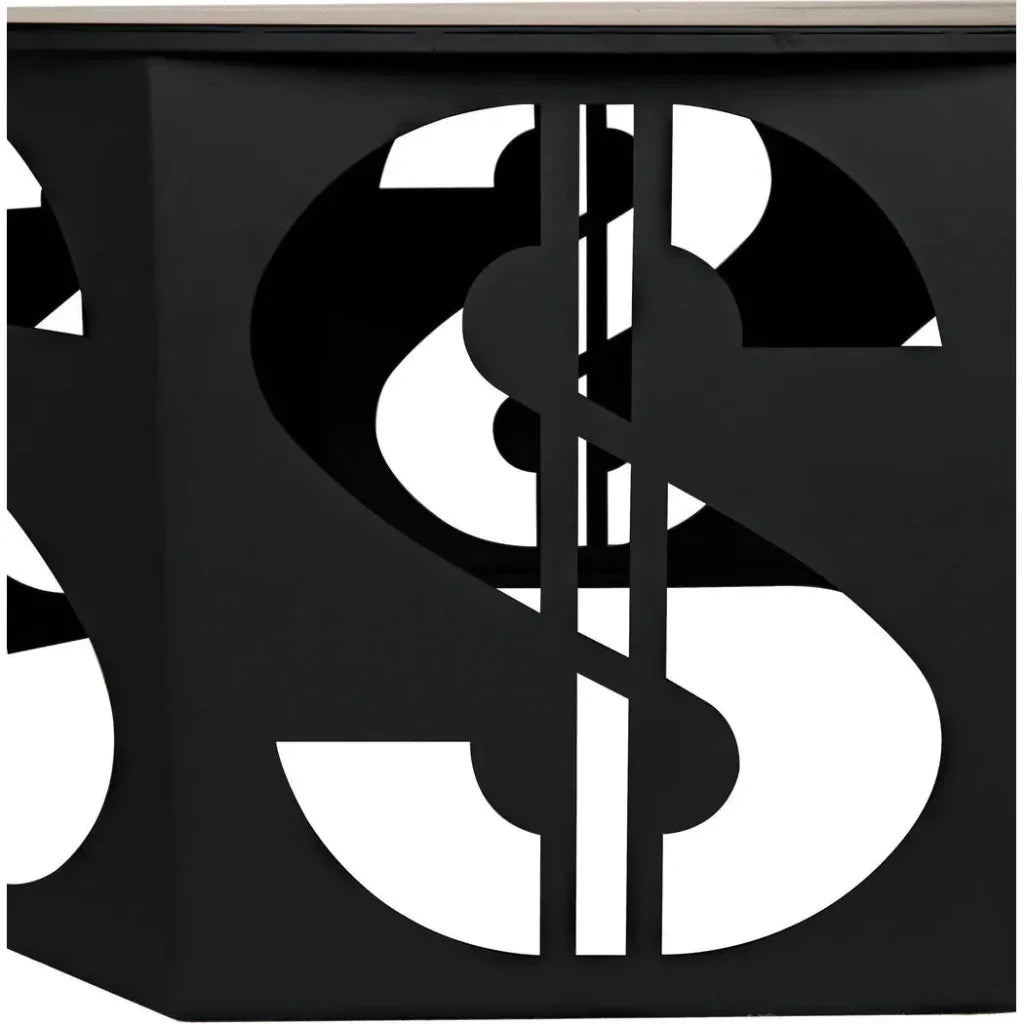 Dollar Coffee Table, Black Steel - LOOMLAN - Noir - Coffee Tables