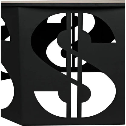 Dollar Coffee Table, Black Steel - LOOMLAN - Noir - Coffee Tables