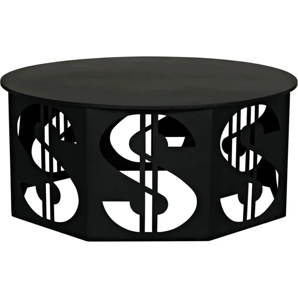 Dollar Coffee Table, Black Steel - LOOMLAN - Noir - Coffee Tables