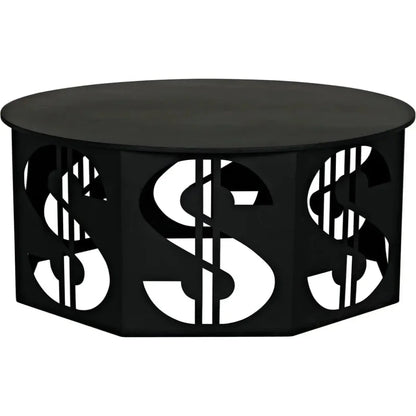 Dollar Coffee Table, Black Steel - LOOMLAN - Noir - Coffee Tables