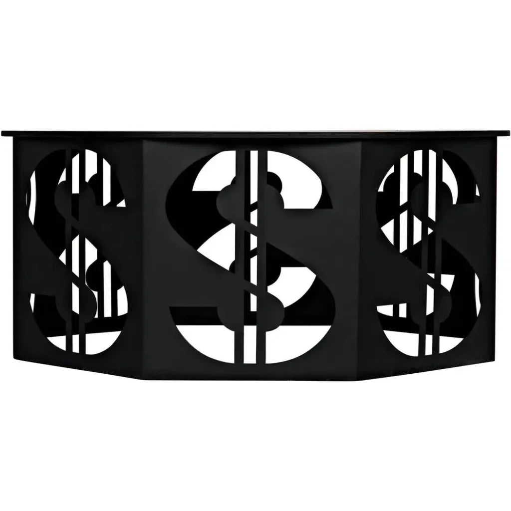Dollar Coffee Table, Black Steel - LOOMLAN - Noir - Coffee Tables