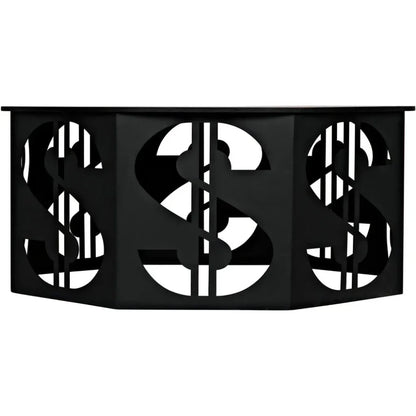 Dollar Coffee Table, Black Steel - LOOMLAN - Noir - Coffee Tables