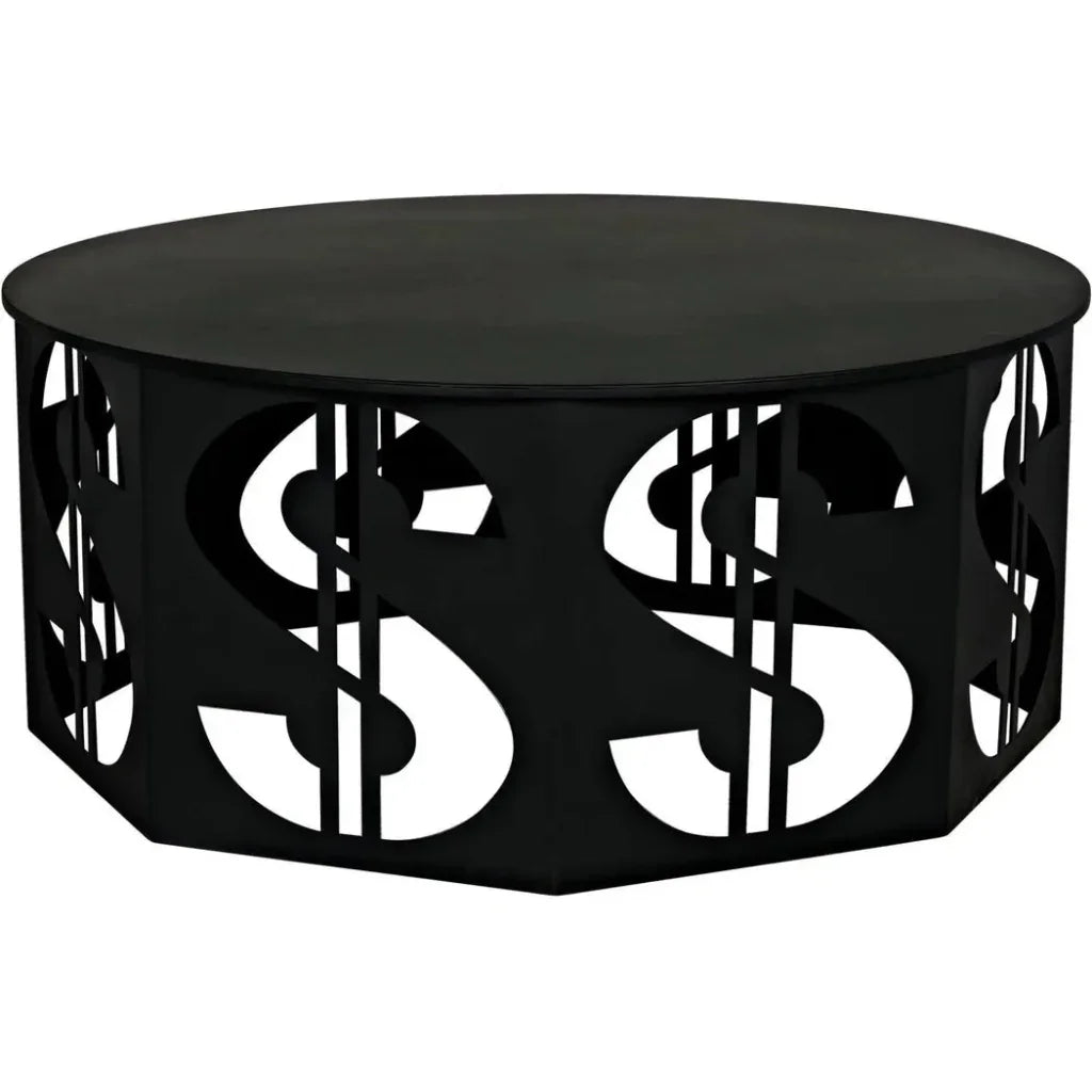 Dollar Coffee Table, Black Steel - LOOMLAN - Noir - Coffee Tables