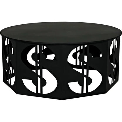 Dollar Coffee Table, Black Steel - LOOMLAN - Noir - Coffee Tables