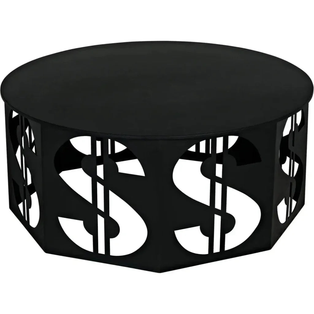Dollar Coffee Table, Black Steel - LOOMLAN - Noir - Coffee Tables