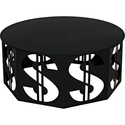 Dollar Coffee Table, Black Steel - LOOMLAN - Noir - Coffee Tables