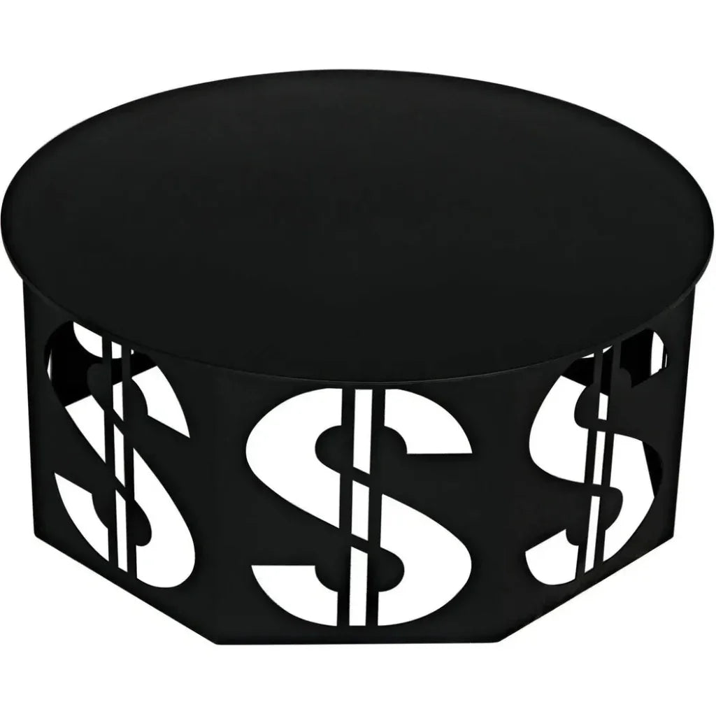 Dollar Coffee Table, Black Steel - LOOMLAN - Noir - Coffee Tables