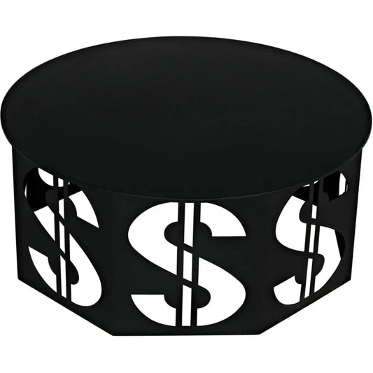 Dollar Coffee Table, Black Steel - LOOMLAN - Noir - Coffee Tables