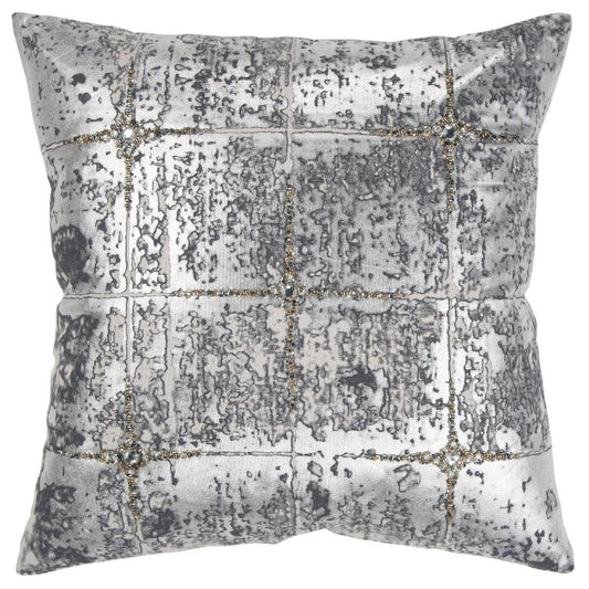 Dolly Metallic Silver Decorative Pillow Insert - LOOMLAN - LOOMLAN - Throw Pillows