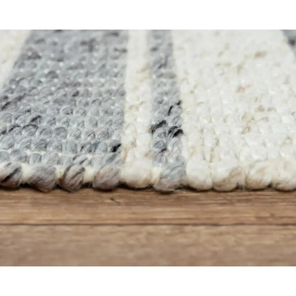 Doma Stripe Gray Area Rugs For Living Room - LOOMLAN - LOOMLAN - Area Rugs