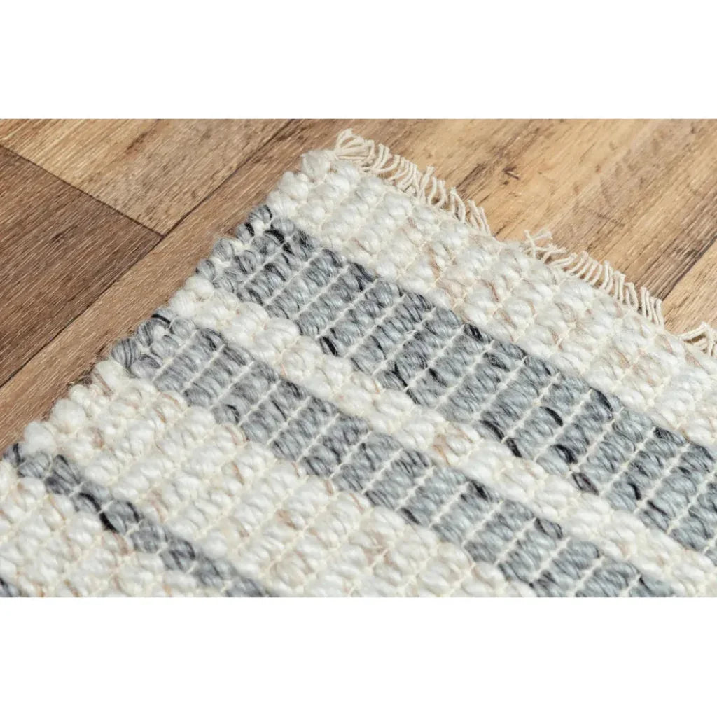 Doma Stripe Gray Area Rugs For Living Room - LOOMLAN - LOOMLAN - Area Rugs