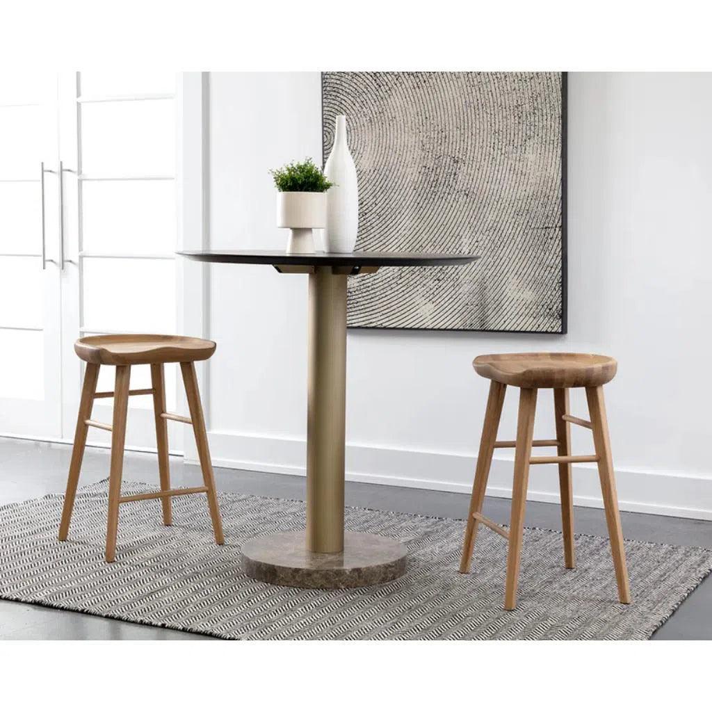 Dominic Wooden TraditionalCounter Stool - LOOMLAN - SUNPAN - Counter Stools