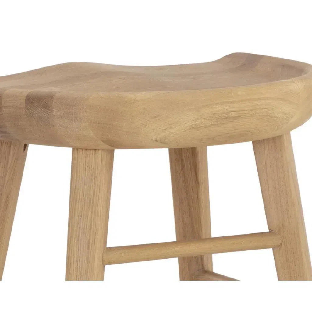 Dominic Wooden TraditionalCounter Stool - LOOMLAN - SUNPAN - Counter Stools